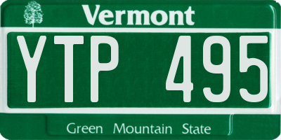 VT license plate YTP495