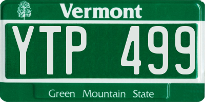 VT license plate YTP499