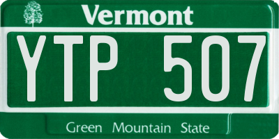 VT license plate YTP507