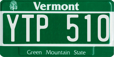 VT license plate YTP510
