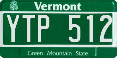 VT license plate YTP512