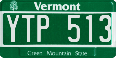 VT license plate YTP513