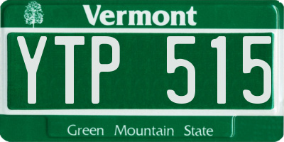 VT license plate YTP515