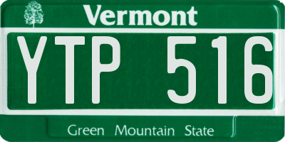 VT license plate YTP516