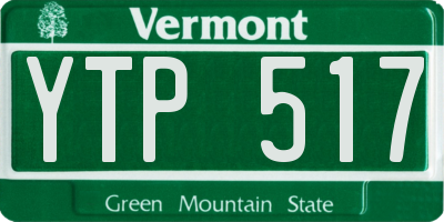VT license plate YTP517