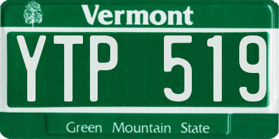 VT license plate YTP519