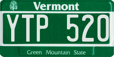 VT license plate YTP520