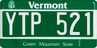 VT license plate YTP521