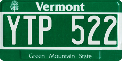 VT license plate YTP522