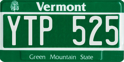 VT license plate YTP525