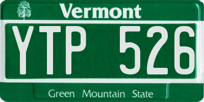 VT license plate YTP526