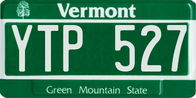 VT license plate YTP527