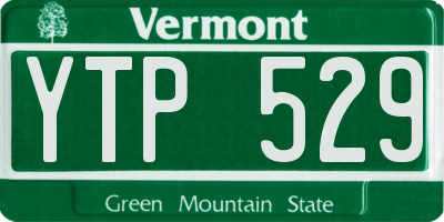 VT license plate YTP529