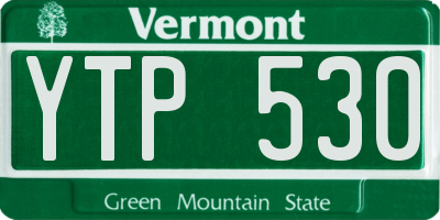 VT license plate YTP530