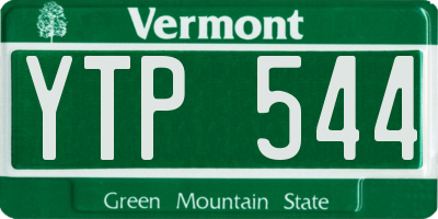 VT license plate YTP544