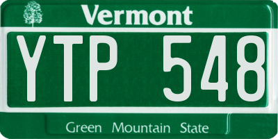 VT license plate YTP548