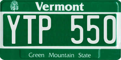 VT license plate YTP550