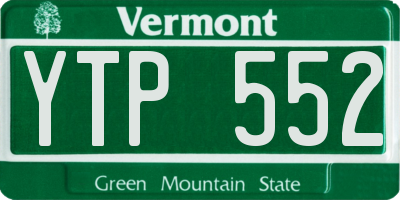 VT license plate YTP552