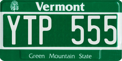 VT license plate YTP555