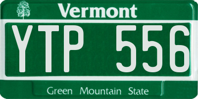 VT license plate YTP556