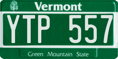 VT license plate YTP557