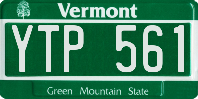 VT license plate YTP561