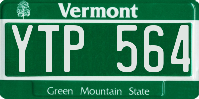 VT license plate YTP564