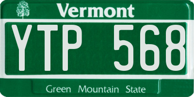 VT license plate YTP568