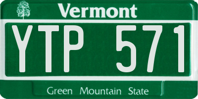 VT license plate YTP571