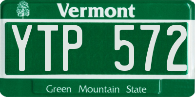 VT license plate YTP572