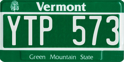 VT license plate YTP573