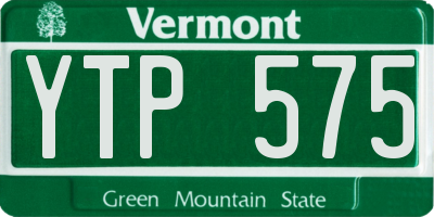 VT license plate YTP575