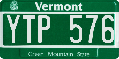 VT license plate YTP576