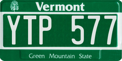 VT license plate YTP577