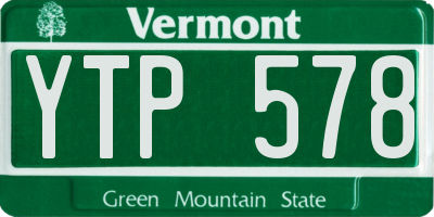 VT license plate YTP578