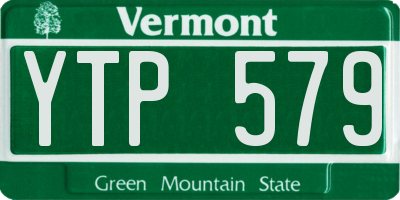 VT license plate YTP579