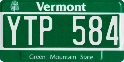 VT license plate YTP584