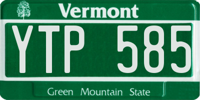 VT license plate YTP585