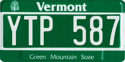 VT license plate YTP587