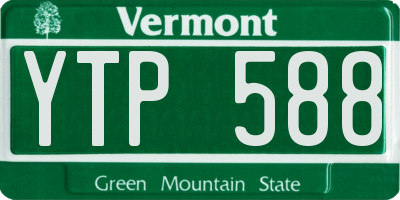 VT license plate YTP588