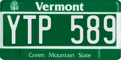 VT license plate YTP589