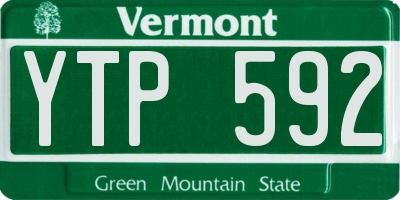 VT license plate YTP592