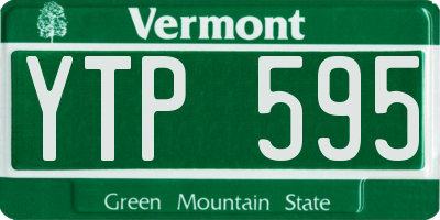 VT license plate YTP595