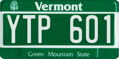 VT license plate YTP601