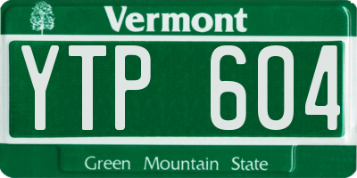 VT license plate YTP604