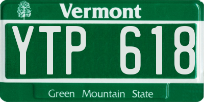 VT license plate YTP618