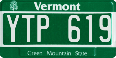 VT license plate YTP619