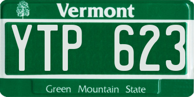 VT license plate YTP623