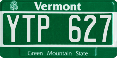 VT license plate YTP627