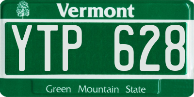 VT license plate YTP628